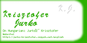 krisztofer jurko business card